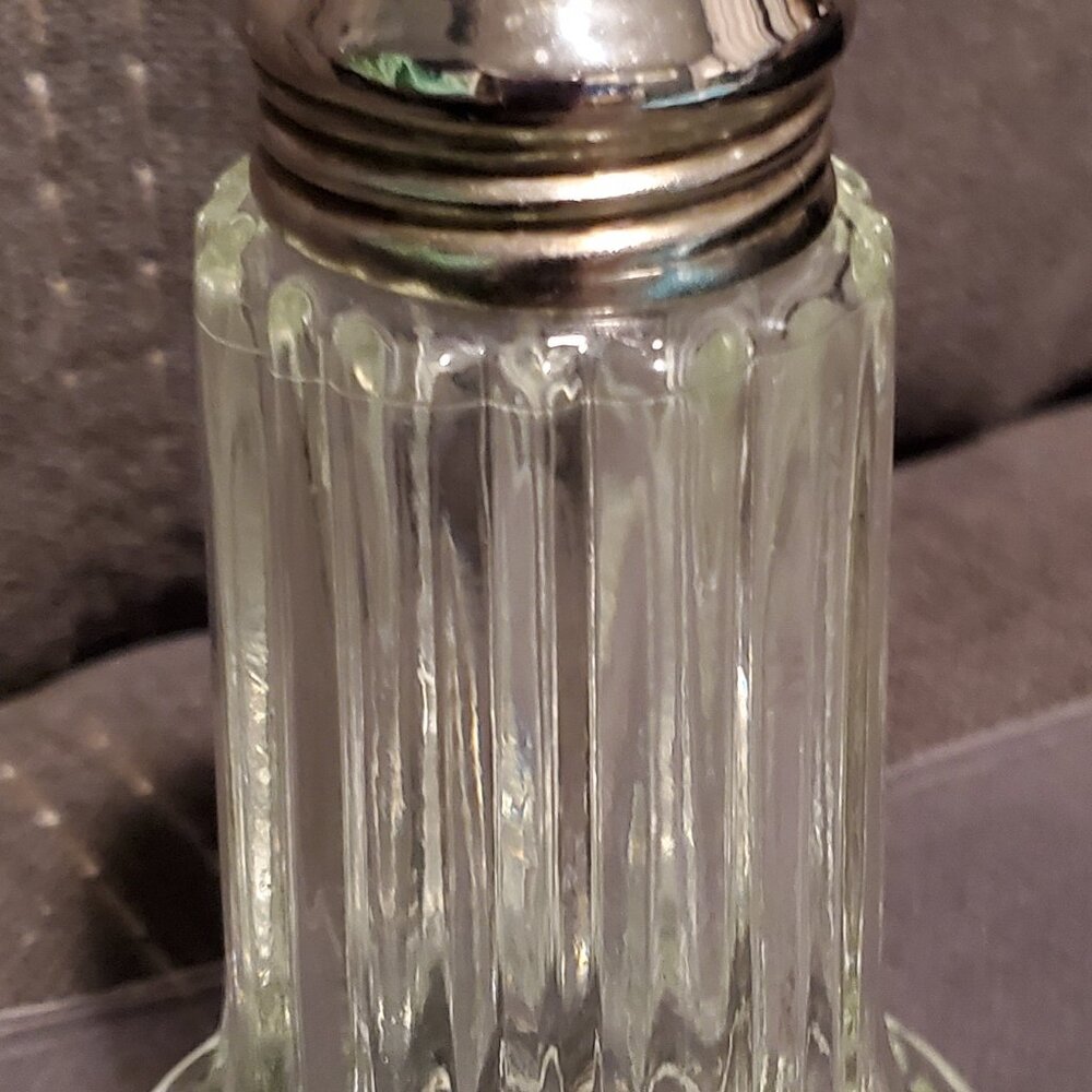 Vintage Glass Sugar Shaker with Metal Lid-Retro Diner Style